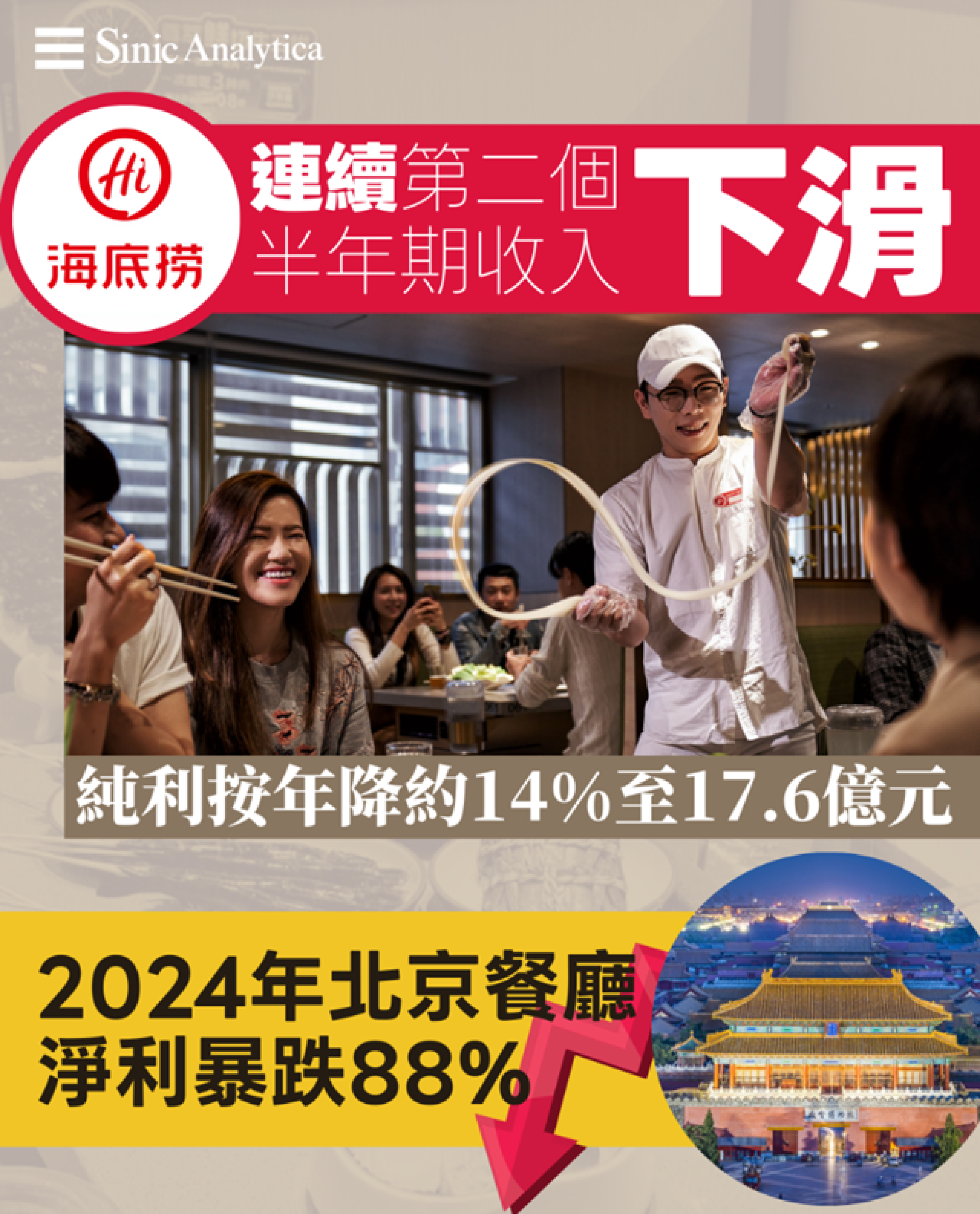 【免費新聞試閱】火鍋連鎖龍頭海底撈業績疲弱吸引沽空機構