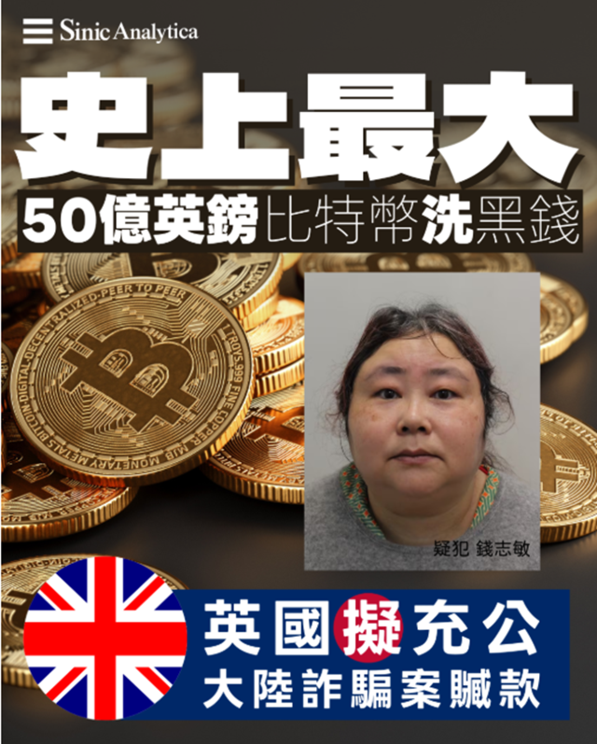 【免費新聞試閱】 史上最大50億英鎊比特幣洗黑錢 英國擬充公大陸詐騙案贓款