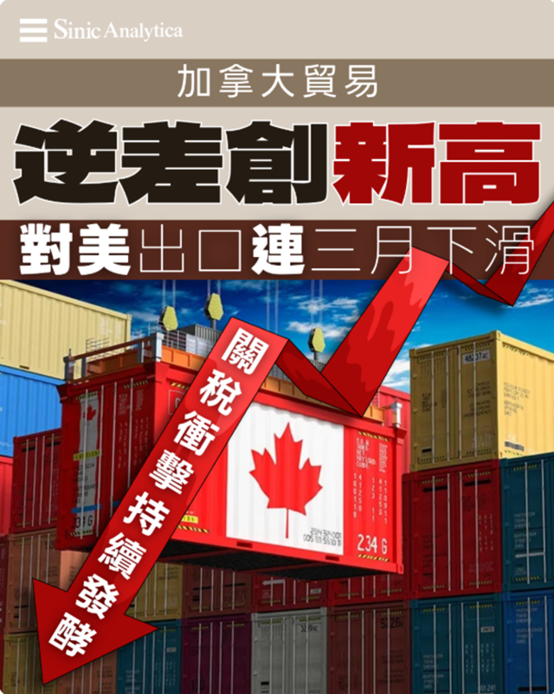 【免費新聞試閱】加拿大貿易逆差創新高 關稅衝擊持續發酵