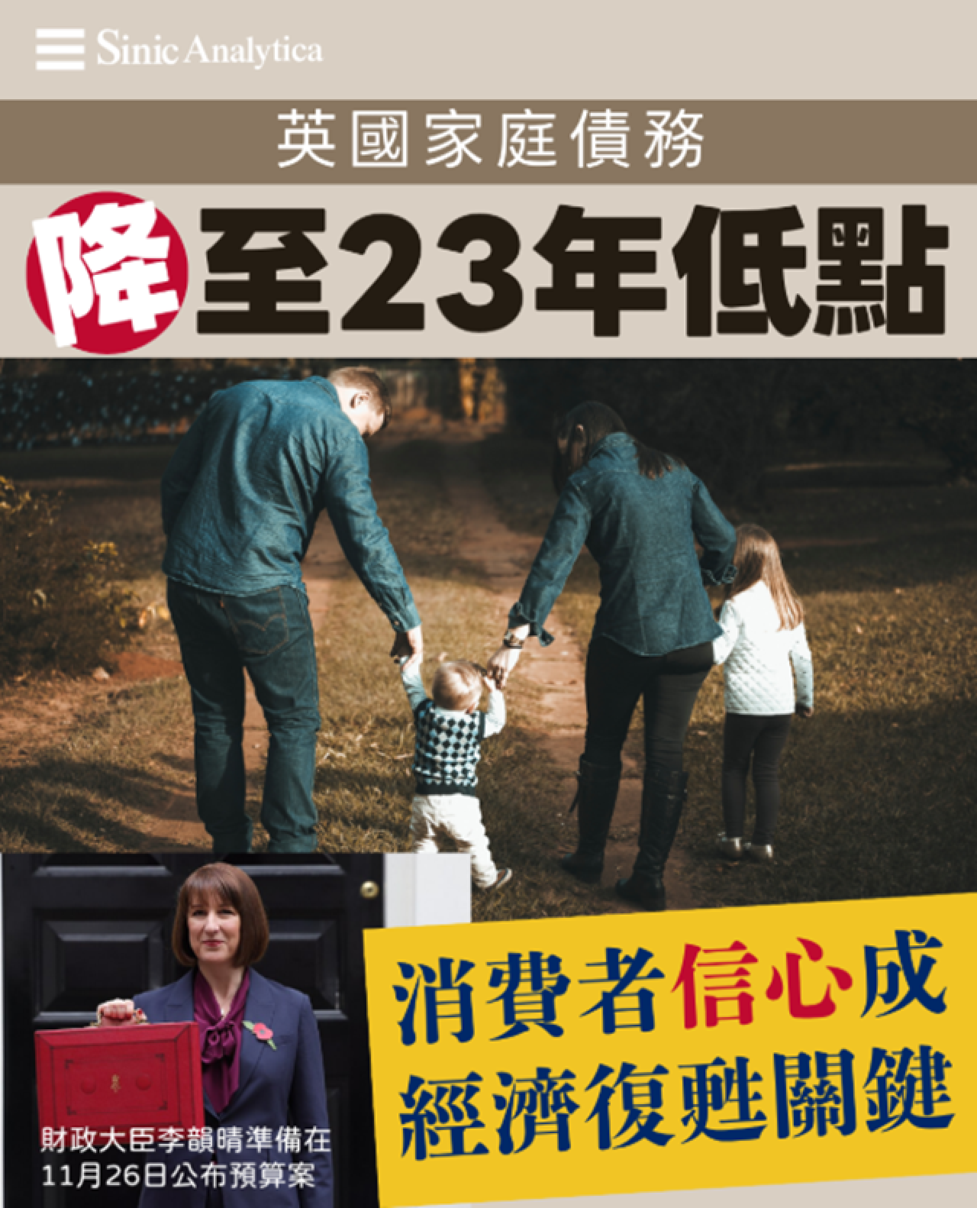 【免費新聞試閱】英國家庭債務降至23年低點 消費者信心成經濟復甦關鍵