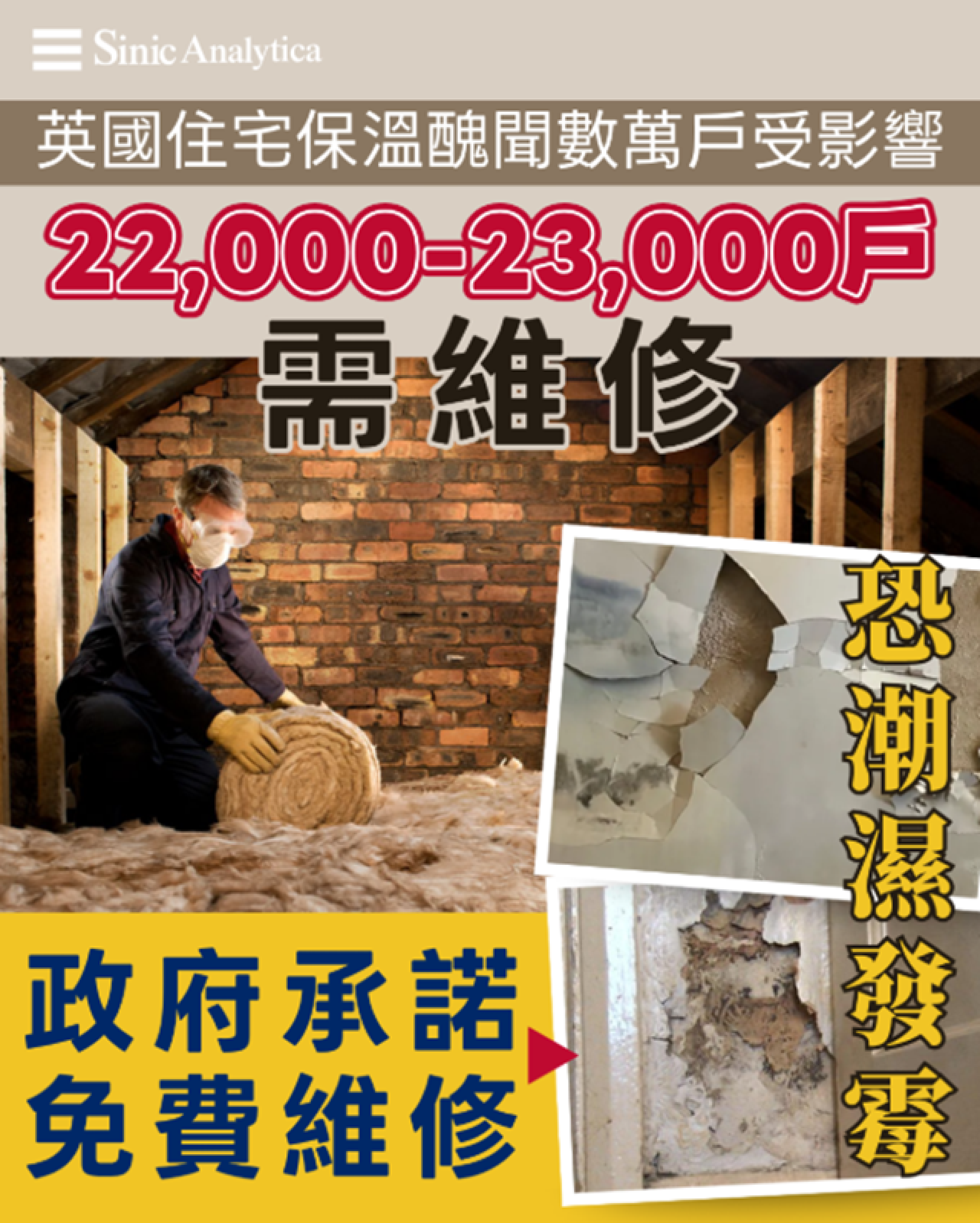 【免費新聞試閱】英國住宅保溫醜聞數萬戶受影響 政府承諾免費維修