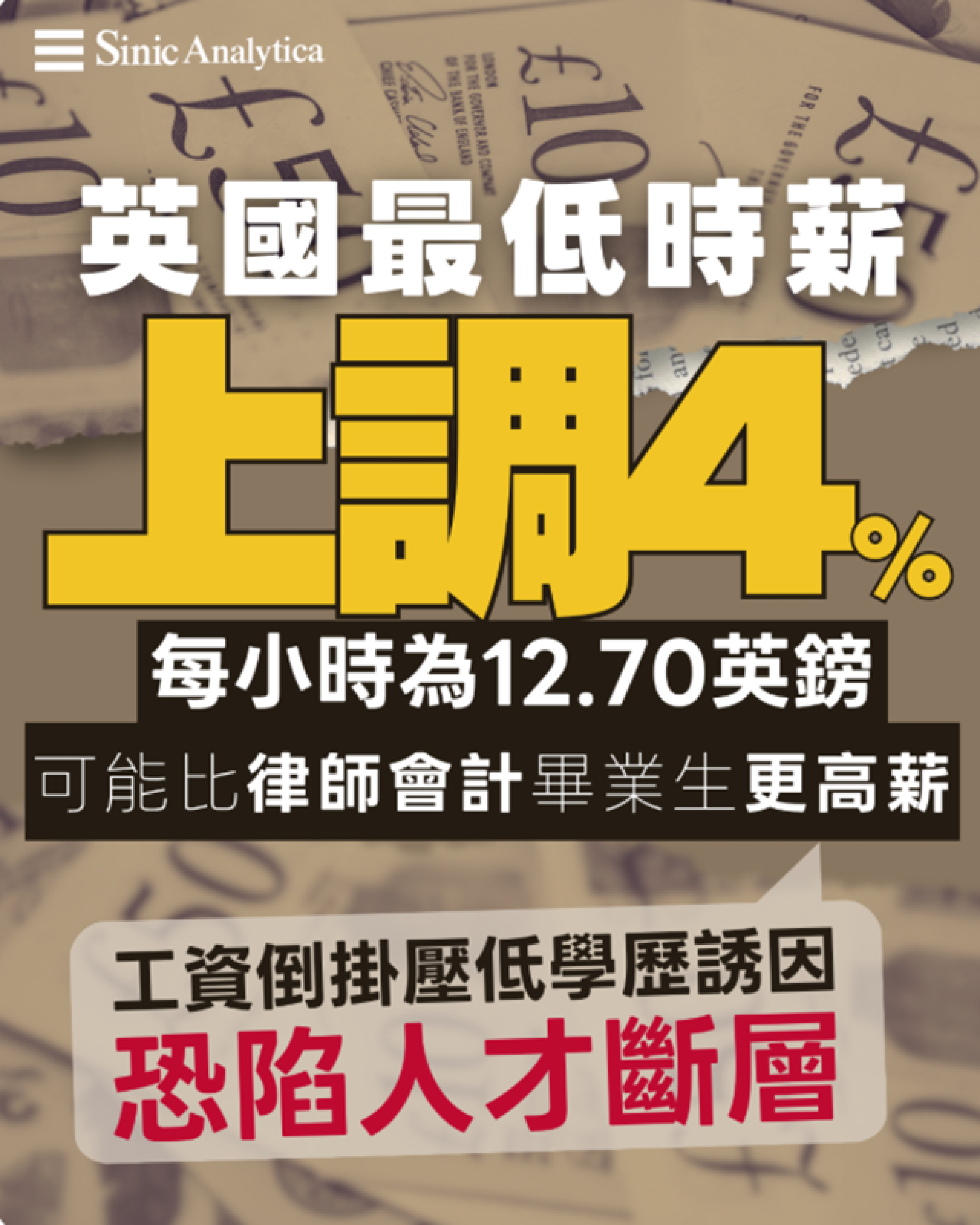 【免費新聞試閱】英國最低工資逼近畢業生薪酬 企業批評鼓勵不讀大學
