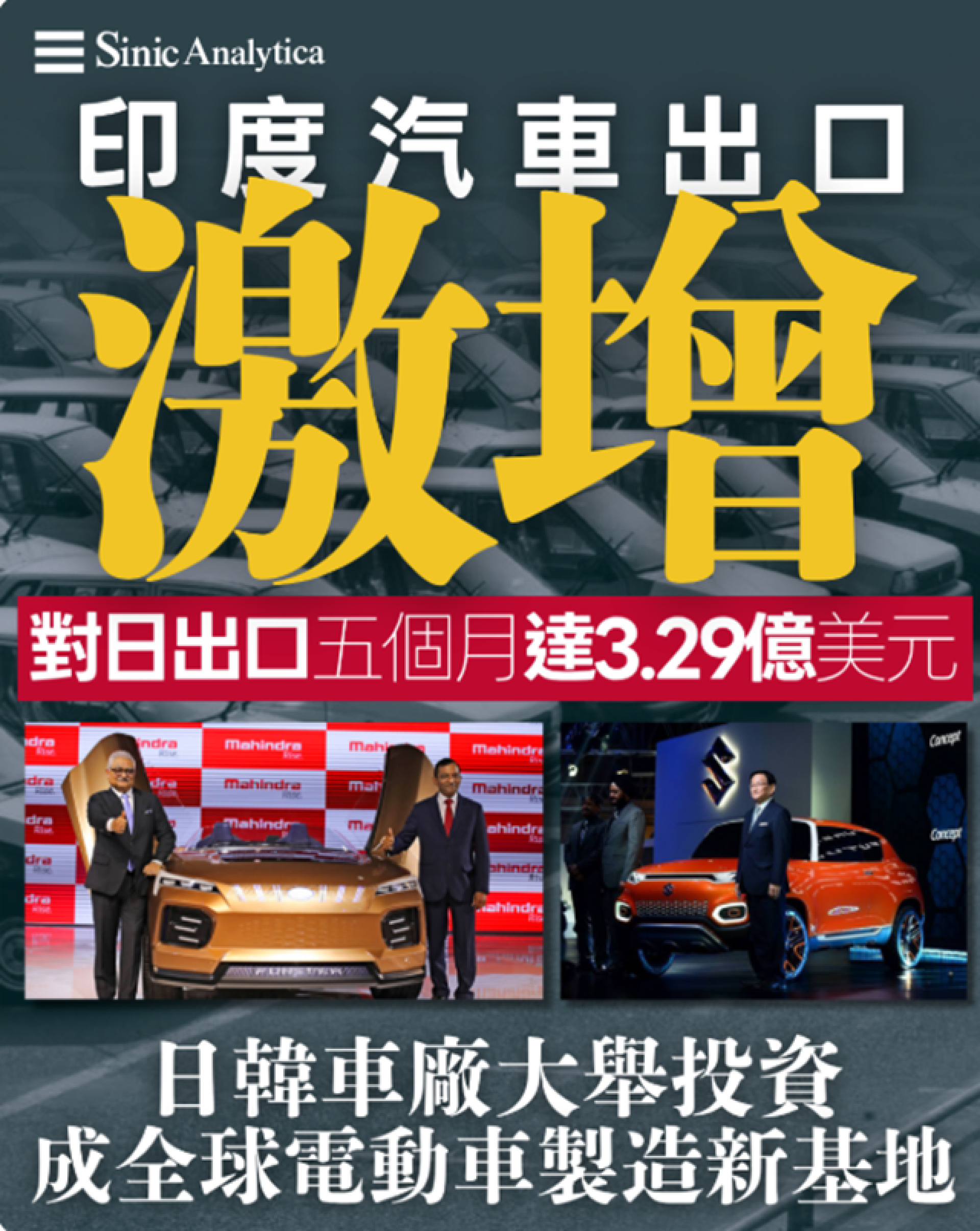 【免費新聞試閱】印度成全球車廠新戰場 出口歐洲暴增九倍抗衡中共製造